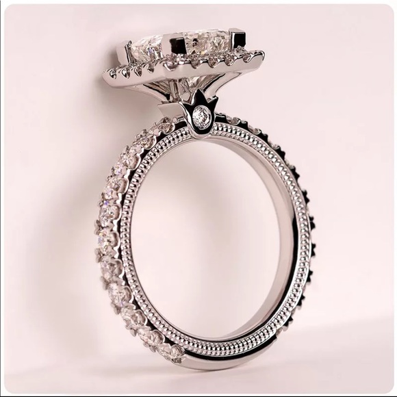 New 925 Silver Lovers Promise Diamond Ring 💍 - Picture 5 of 10